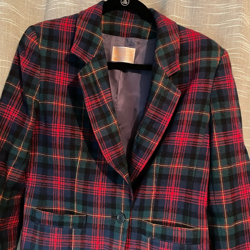 Pendleton plaid blazer